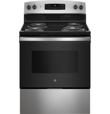 GE 30" Freestanding Electric Range, S.S. - JB256RTSS