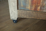 Antique 2 Drawers Kitchen Island Multicolor - detail