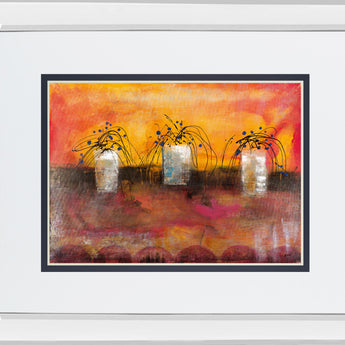 Old Boxes IIl By Elliot - Mirror Framed Print Wall Art - Orange