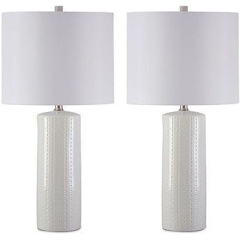 Steuben - Ceramic Table Lamp (Set of 2) - White
