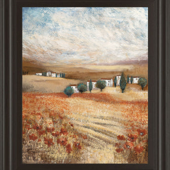 Hilltown Lanscanadian Art Prints Inc. E Il By Rosie Abrahams - Framed Print Wall Art - Beige