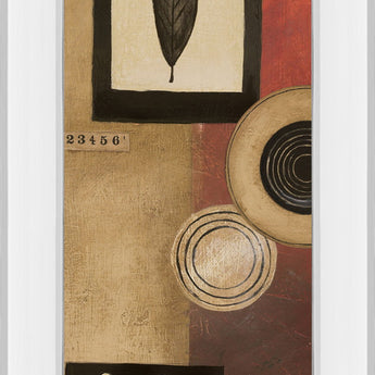 Radius Panel I By Kimberly Poloson - Mirror Framed Print Wall Art - Light Brown