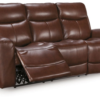 Next Move - Power Reclining Sofa With Adjustable Headrest - Mahogany
