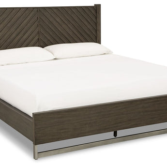 Arkenton - King Panel Bed - Grayish Brown