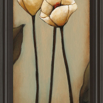 Jardin De Flores Il By H. Alves - Framed Print Wall Art - Beige