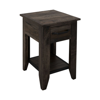 Teak - Chairside Table - Oil Black