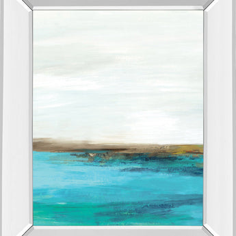 Pastoral Landscape I By Tom Reeves - Mirror Framed Print Wall Art - Gray