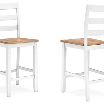 Gesthaven - Barstool (Set of 2) - Natural / White