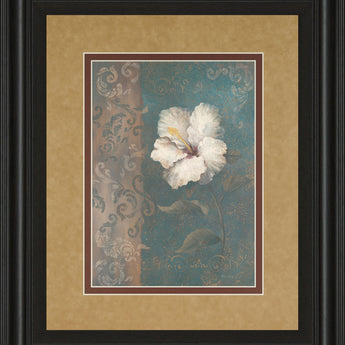 Floral Trans Il By Vivian Flasch - Framed Print Wall Art - Light Brown