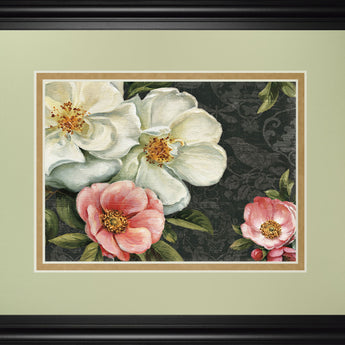 Floral Damask I By Lisa Audit - Framed Print Wall Art - Beige