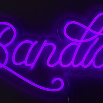 "Bandida" LED Neon On Acrylic - Purple