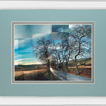 Penedes Vineyards By Ventosa P. Mirrored Frame - Blue