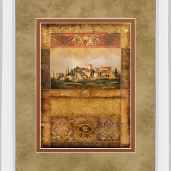 Centimento I By Douglas - Mirror Framed Print Wall Art - Light Brown