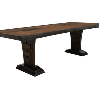 Forge - Rectangular Dining Table (Live Edge) - Brown