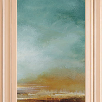 New Horizons III By Tesla - Framed Print Wall Art - Blue