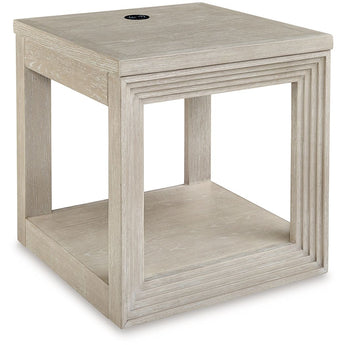 Marxhart - Square End Table - Bisque