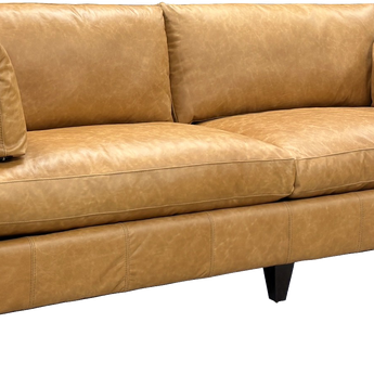 Mayo 3555 Series Leather Sofa with Tapered Legs
