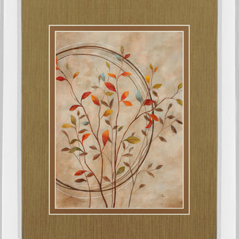 Autumn's Delight Il By Nan - Mirror Framed Print Wall Art - Light Brown