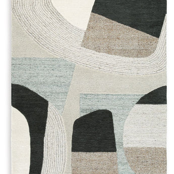 Edrickhill - 5' x 7' Rug - Grayish Teal / Taupe / Cream
