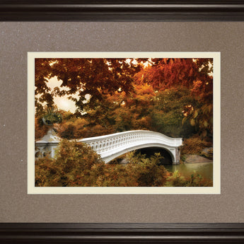 Bow Bridge By Tom Reeves - Framed Print Wall Art - Light Brown