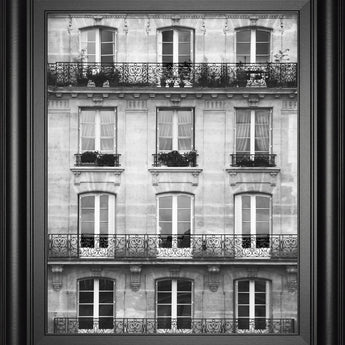 Across The Street Il By Laura Marshall - Framed Print Wall Art - Gray
