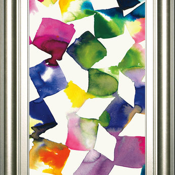 Colorful Cubes Il By Wild Apple Portfolio - Framed Print Wall Art - Blue