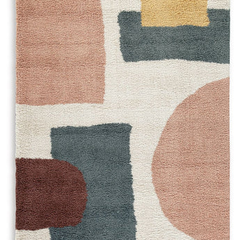 Flynnwick - 8' x 10' Rug - Cream / Pink / Gray