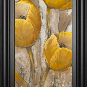 Ochre Tulips Il By Tim Otoole - Framed Print Wall Art - Yellow