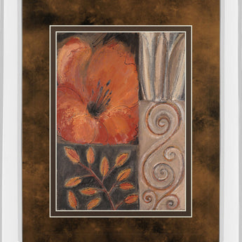 Orange Burst I By Rosie Abraham - Mirror Framed Print Wall Art - Orange