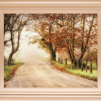 Fog Ahead By D. Burt - Framed Print Wall Art - Beige