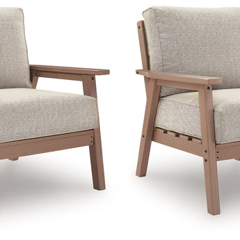 Grover Beach - Lounge Chair With Cushion (Set of 2) - Driftwood