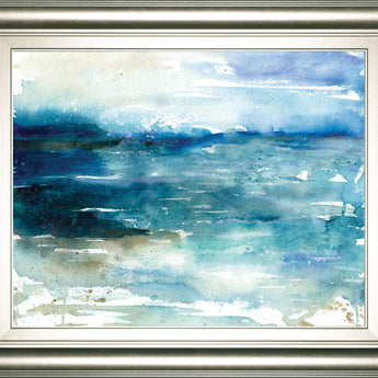 Ocean Break I By Carol Robinson - Framed Print Wall Art - Blue