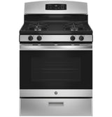 GE 30" Freestanding Gas Range, Stainless Steel - JGBS60REKSS