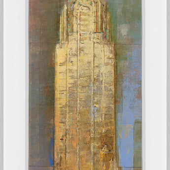 Chrysler By Longo - Mirror Framed Print Wall Art - Yellow