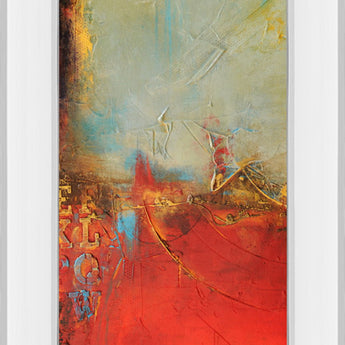 Chicago St. Rush I By Erin Ashley - Mirror Framed Print Wall Art - Red