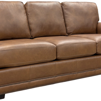 Mayo 4087 Series Leather Sofa with Rolled Arms