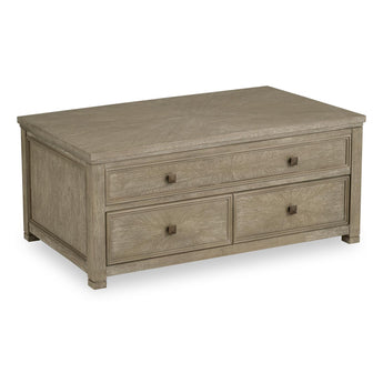 Lena - Lift Top Cocktail Table With Casters - Mink