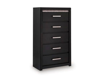 Shoralli - Five Drawer Chest - Black