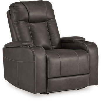 Feazada - Power Recliner With Adj Headrest - Shadow