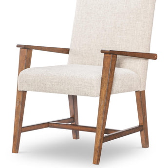 Fenmore - Upholstered Arm Chair (Set of 2) - Mocha And Distressed Cherry
