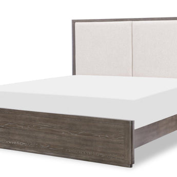 Horizons - Complete Upholstered Panel Bed - Deep Sable