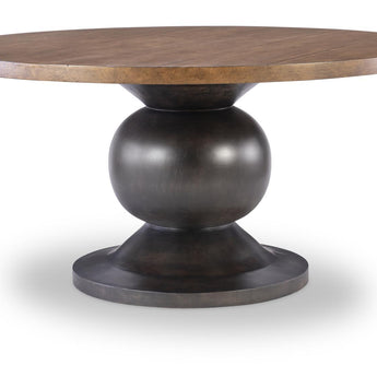 Artisan's Place - Complete Round Dining Table - Vintage Pine Ironwood