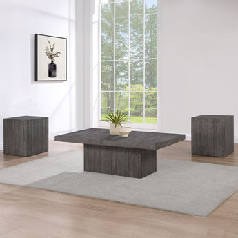Colson - Juego de mesa de 3 piezas con 2 mesas auxiliares - Marrón oscuro