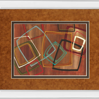Twenty Tuesday Il By Jeni Lee - Mirror Framed Print Wall Art - Light Brown