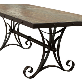 Antique Table With Iron Base Multicolor - Dining Tables at Quality Home Furniture Mesquite