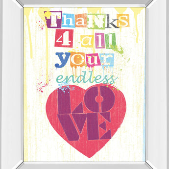 Must Be Love Il By Tom Frazier - Mirror Framed Print Wall Art - Purple