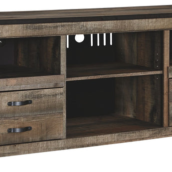 Trinell - 63" TV Stand W/Fireplace Option - Brown