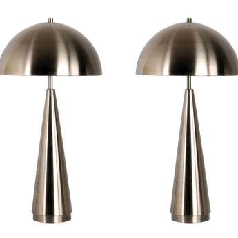 "Brass Taper" Metal Table Lamp (Set of 2) - Antique Brass