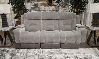 Mixed Motion - Power Reclining Sofa With Adjustable Headrest - Shadow