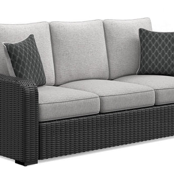 Beachcroft - Sofa With Cushion - Black / Light Gray